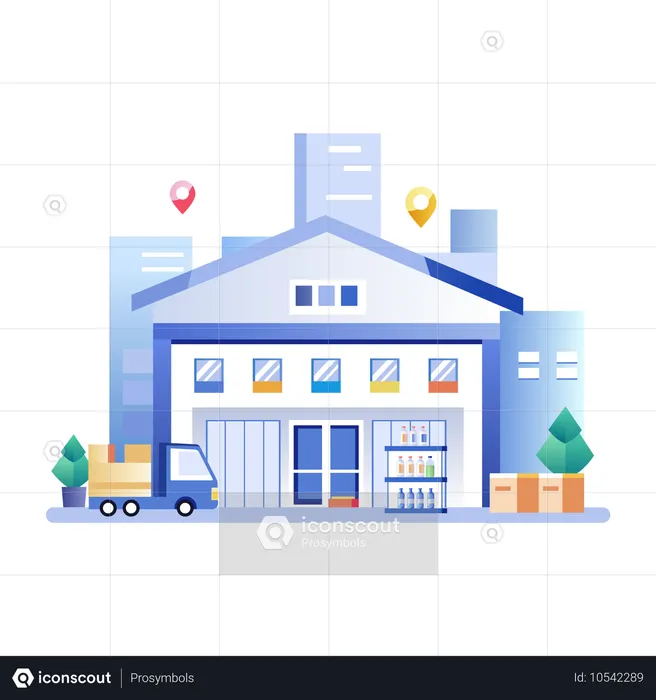 Supermarket Location  Illustration