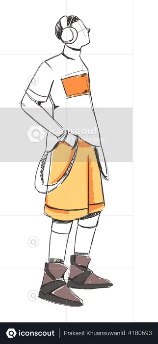 Supermodelo masculino  Ilustração