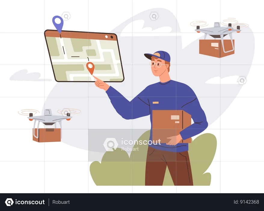 Supply delivery chain management  Illustration