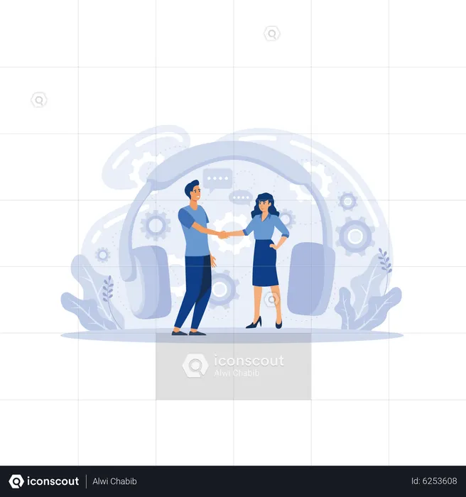 Service client  Illustration