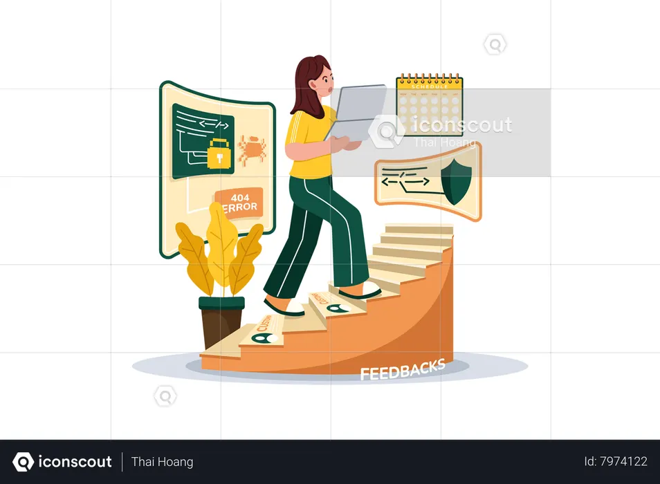 Support engineer addresses recurring issues from feedback  Illustration