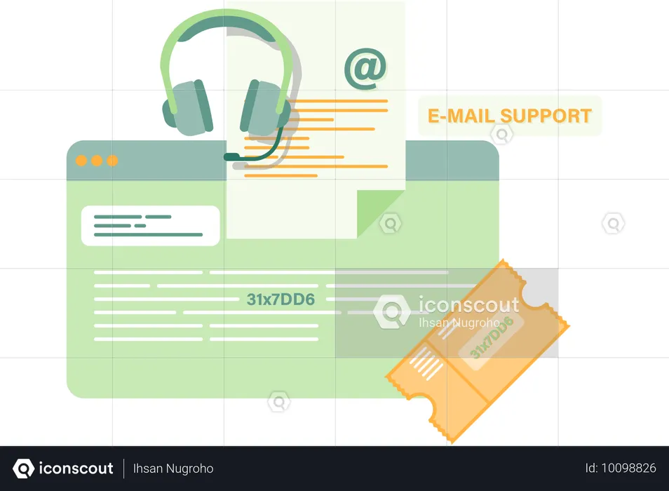 Système de ticket d'assistance  Illustration