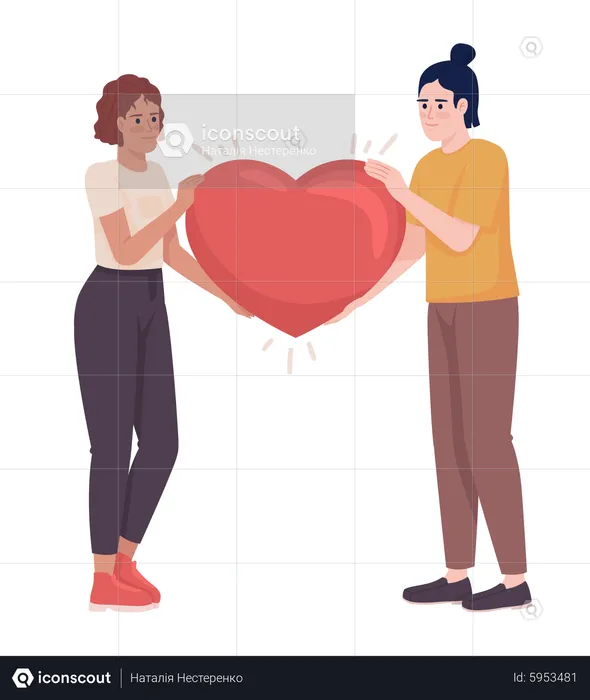 Supportive relationship  Illustration