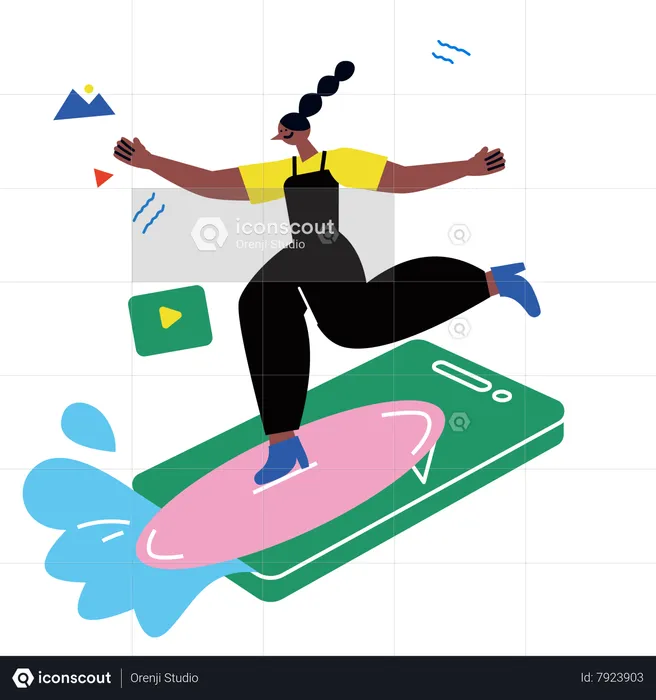 Surfer sur internet  Illustration