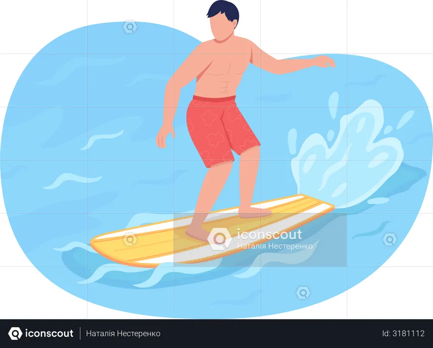 Surfing  Illustration