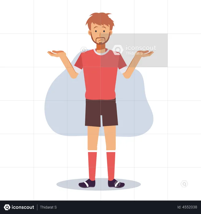 Surprised Soccer player  Illustration