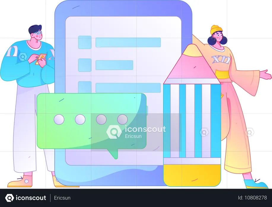 ビジネスマンがスケジュールする調査手法  イラスト