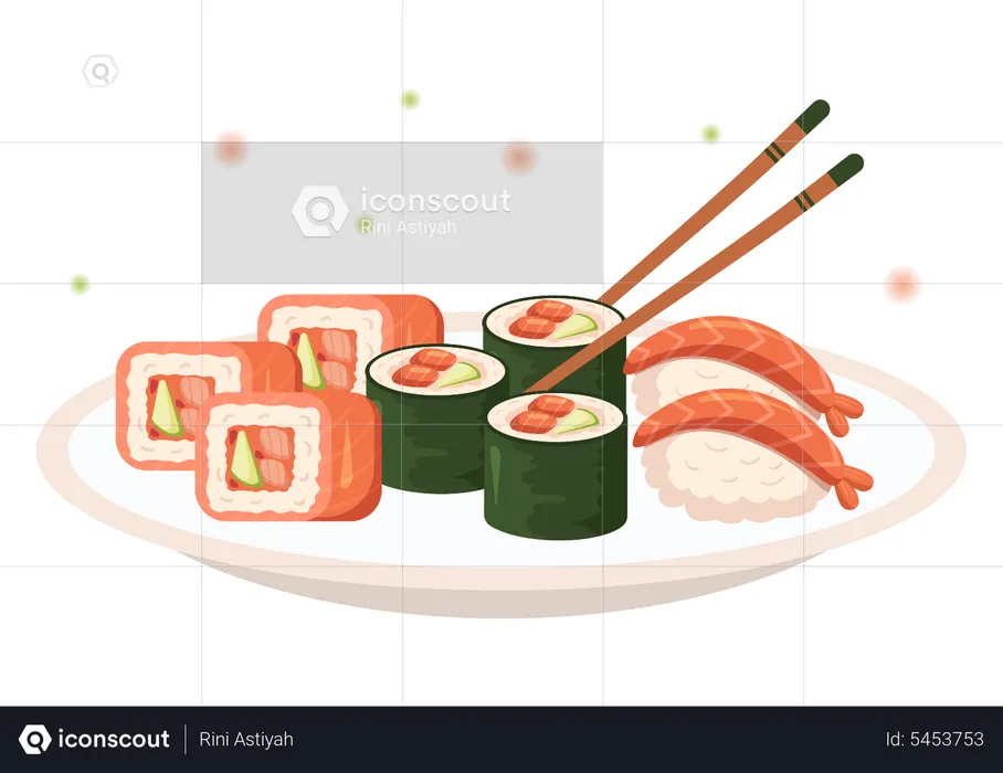 Sushi Dish  Illustration
