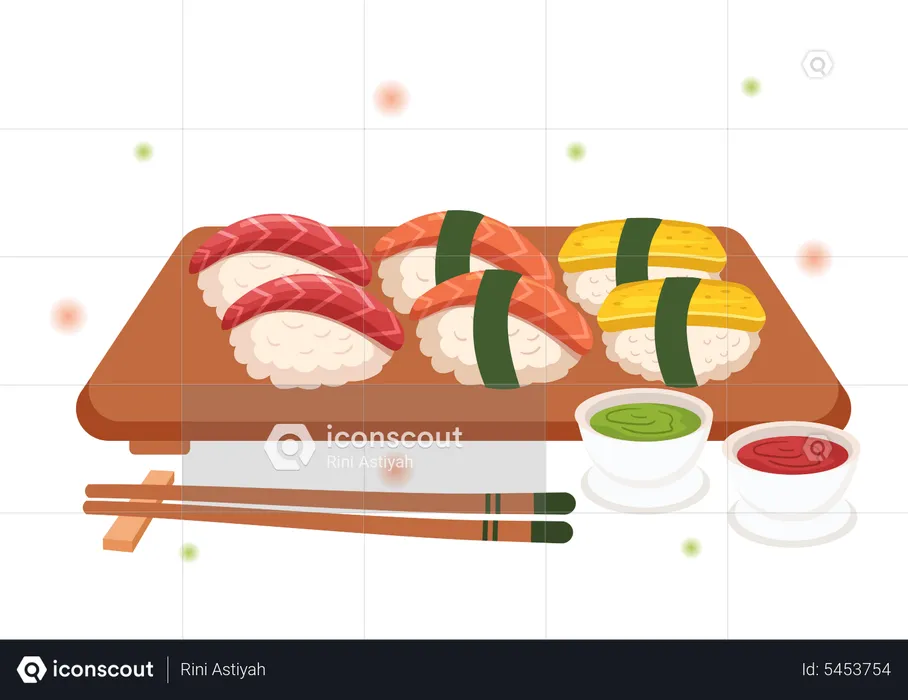 Sushi dish  Illustration