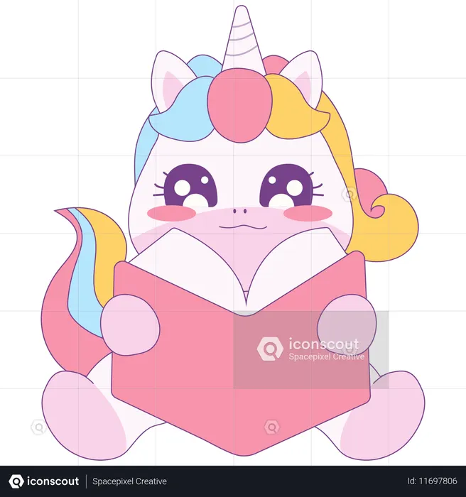 Süßes Einhorn-Lesebuch  Illustration