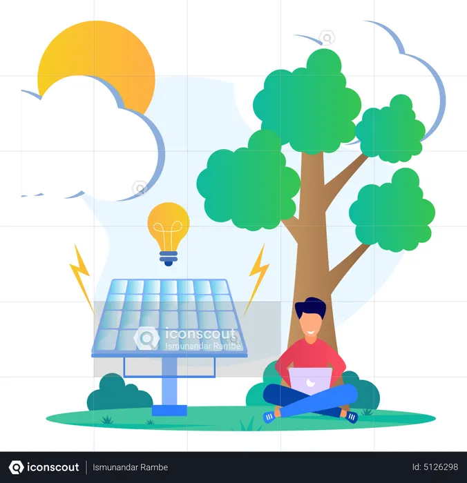 Sustainable Energy  Illustration