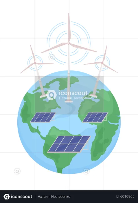 Sustainable energy  Illustration