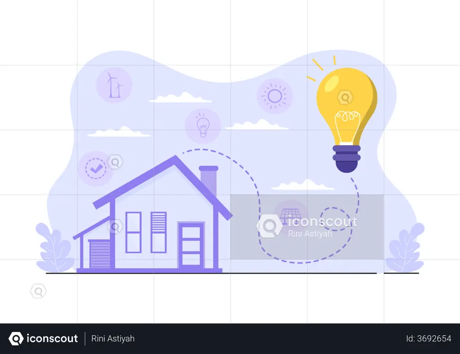 Sustainable Energy Supply  Illustration