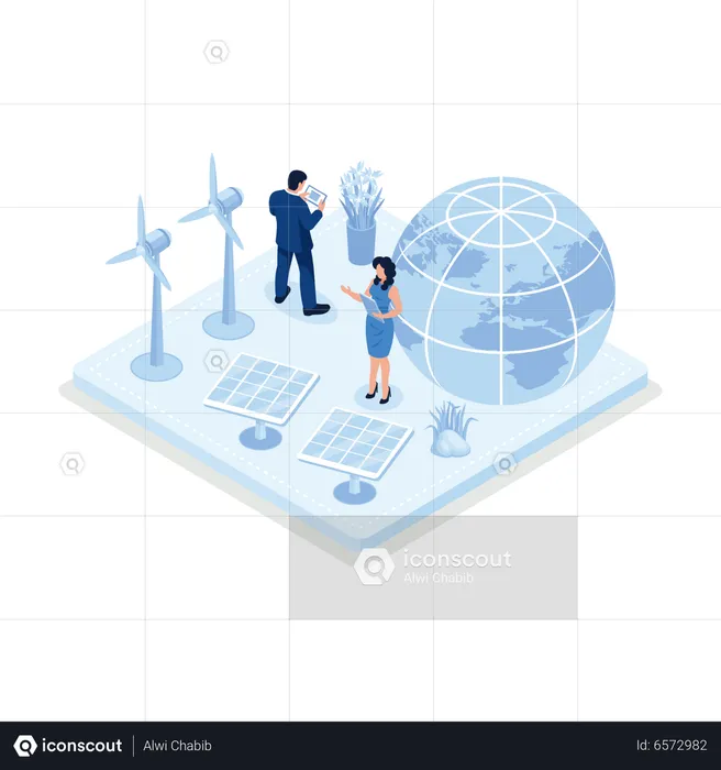 Sustainable Industry  Illustration