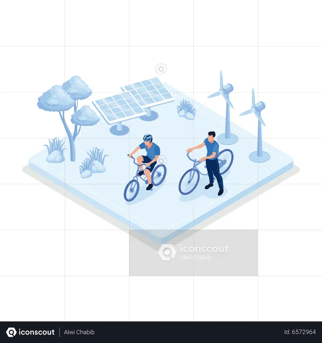 Sustainable Transportation  Illustration