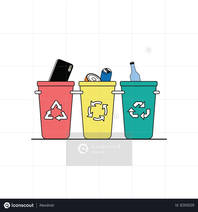 Sustainable waste management  Illustration