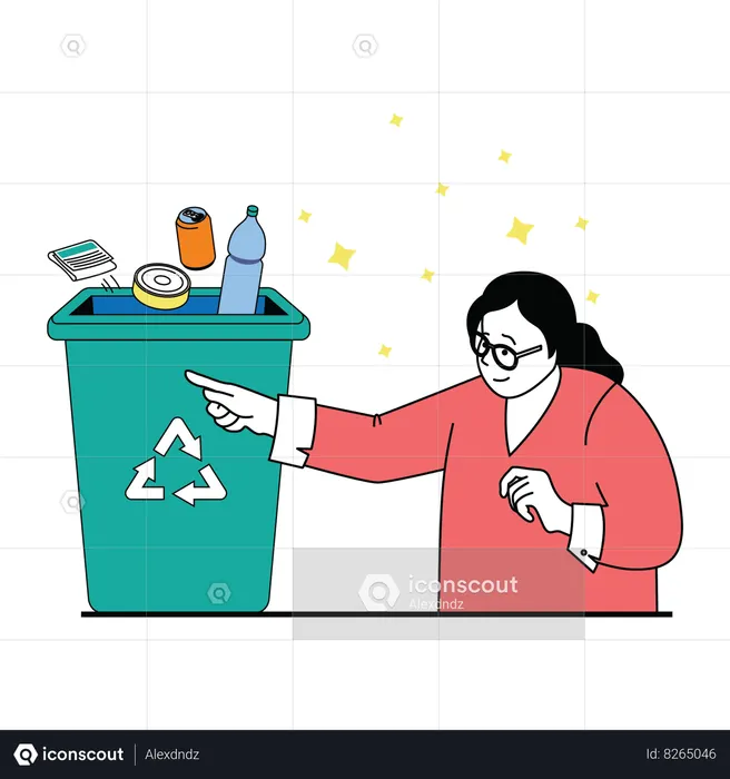 Sustainable Waste Management  Illustration