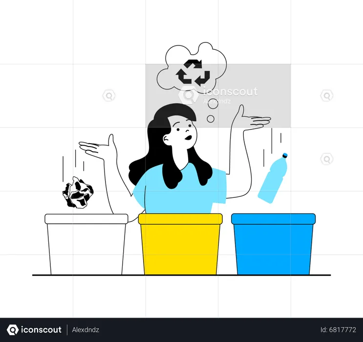 Sustainable Waste Management  Illustration