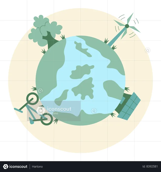 Sustained Earth  Illustration