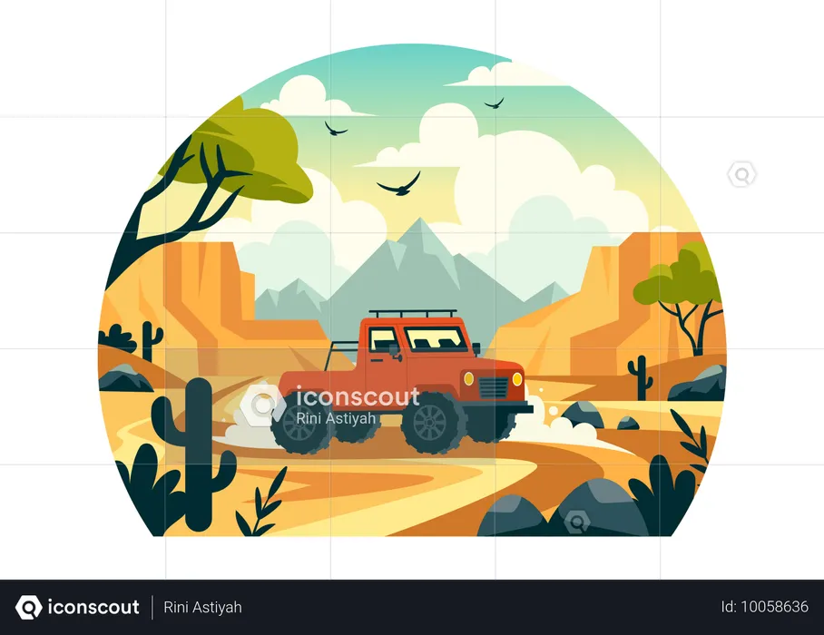 Jeep tout terrain  Illustration