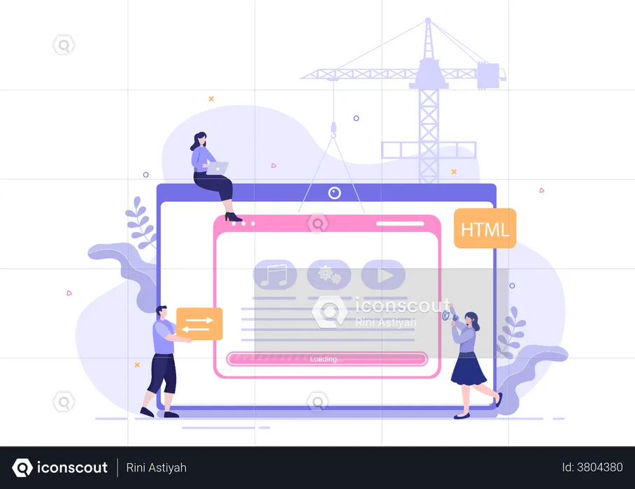 Sviluppo del sito web  Illustration