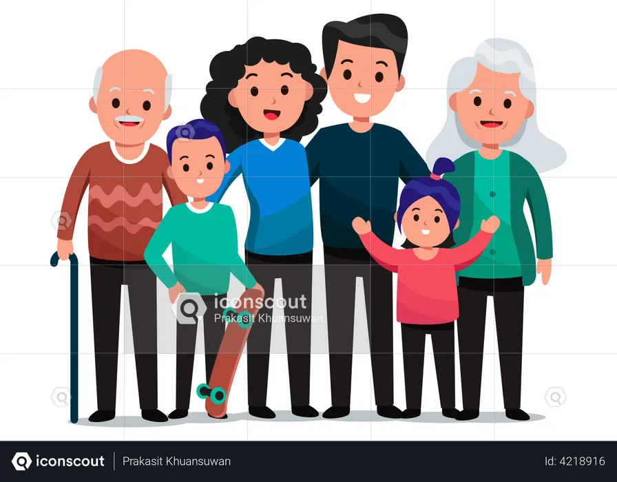 Sweet family  Illustration