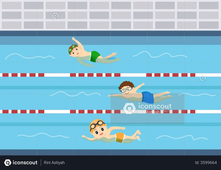 Swimming competition  Illustration