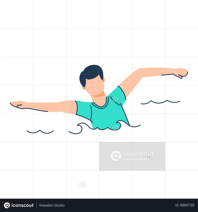 Swimming  Illustration