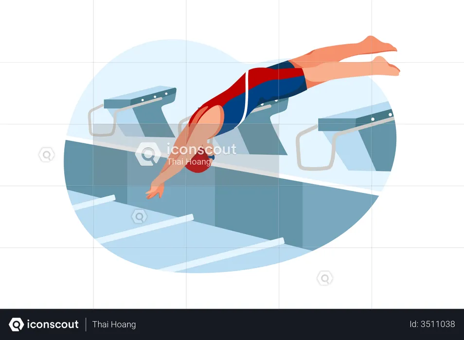 Swimming sport  Illustration