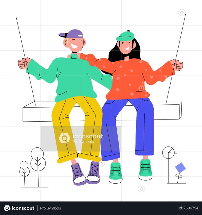 Swinging Couple  Illustration