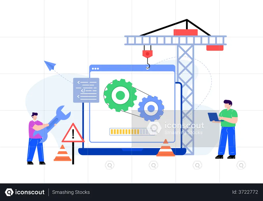 System under maintenance  Illustration