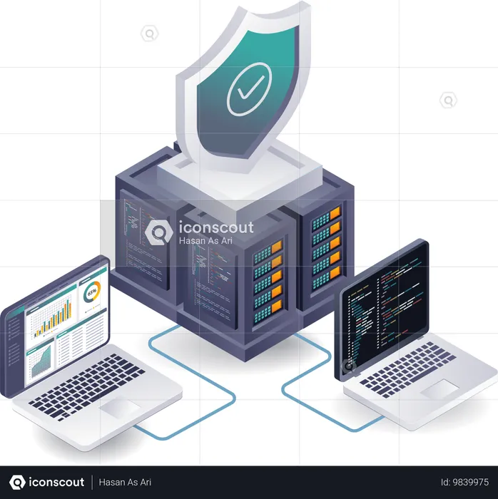 Système d'analyse de la sécurité du serveur cloud  Illustration