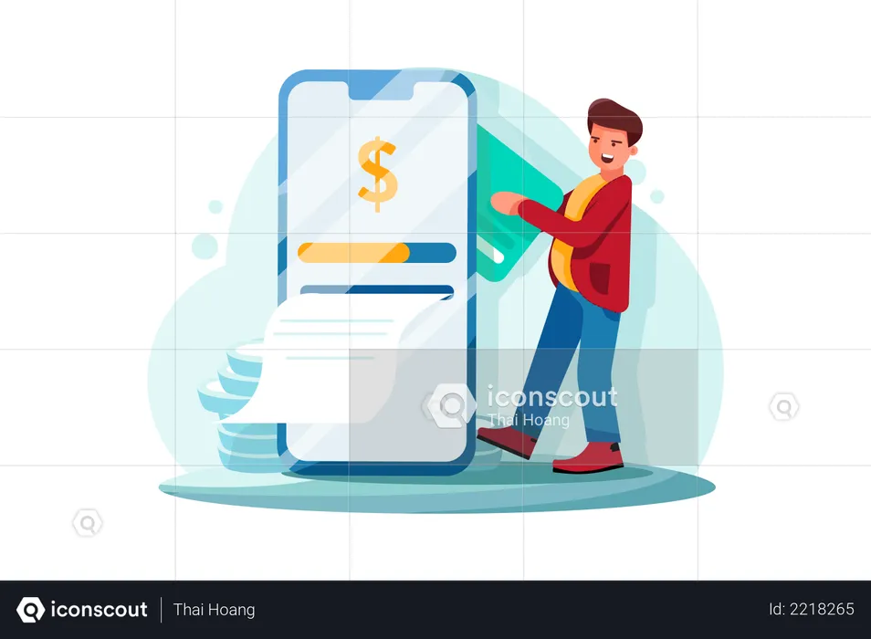 Système de paiement mobile  Illustration