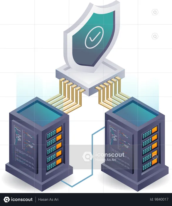 Système de vérification de la sécurité des serveurs Big Data  Illustration