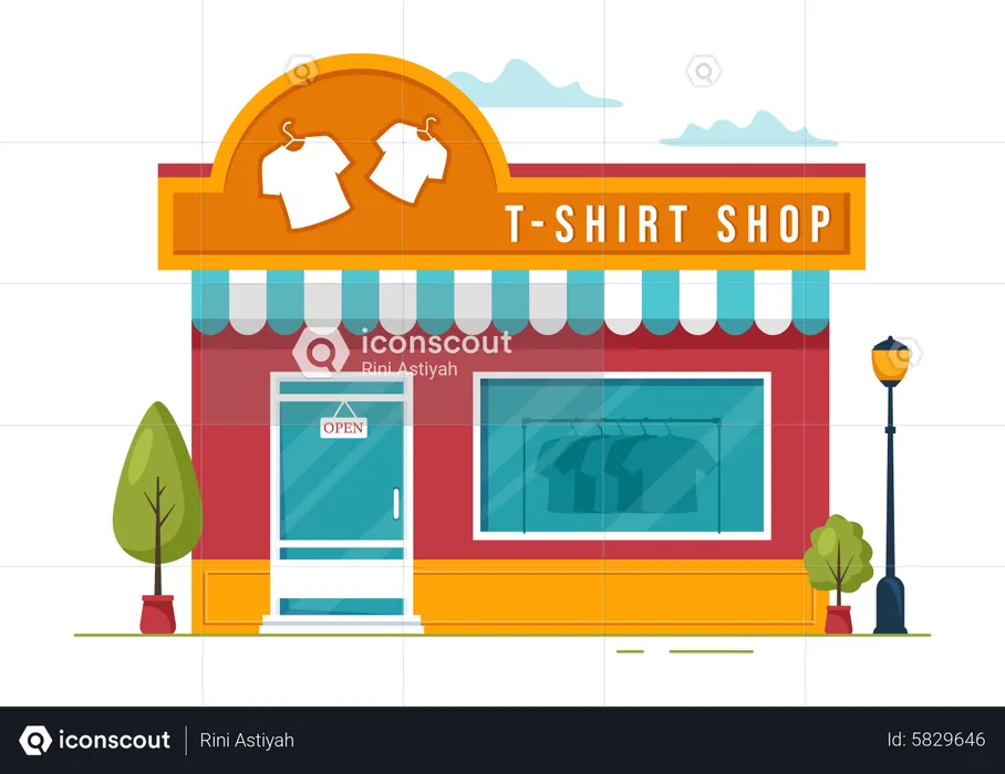 T Shirt Shop  Illustration