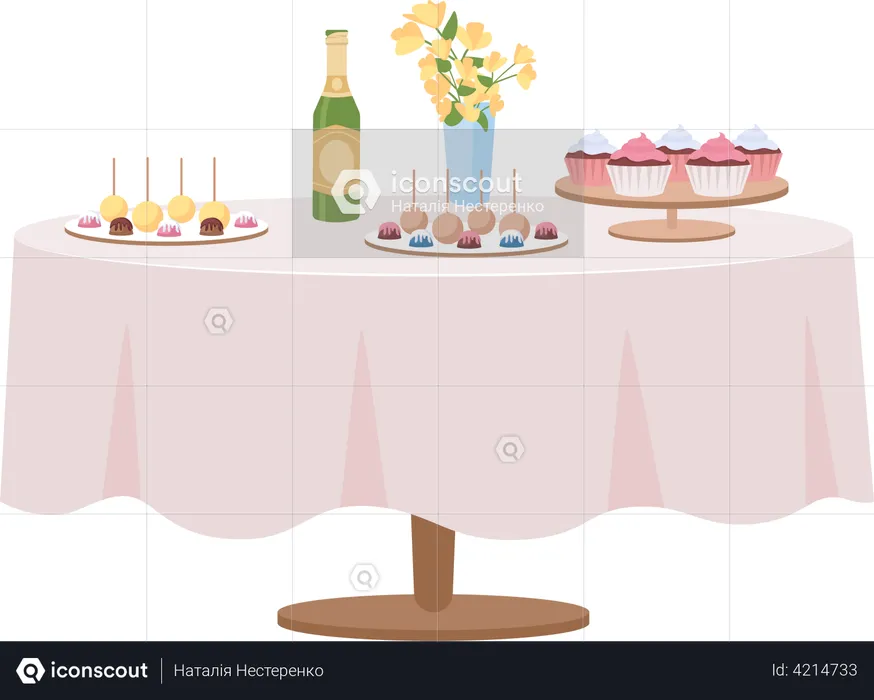 Table for celebration  Illustration