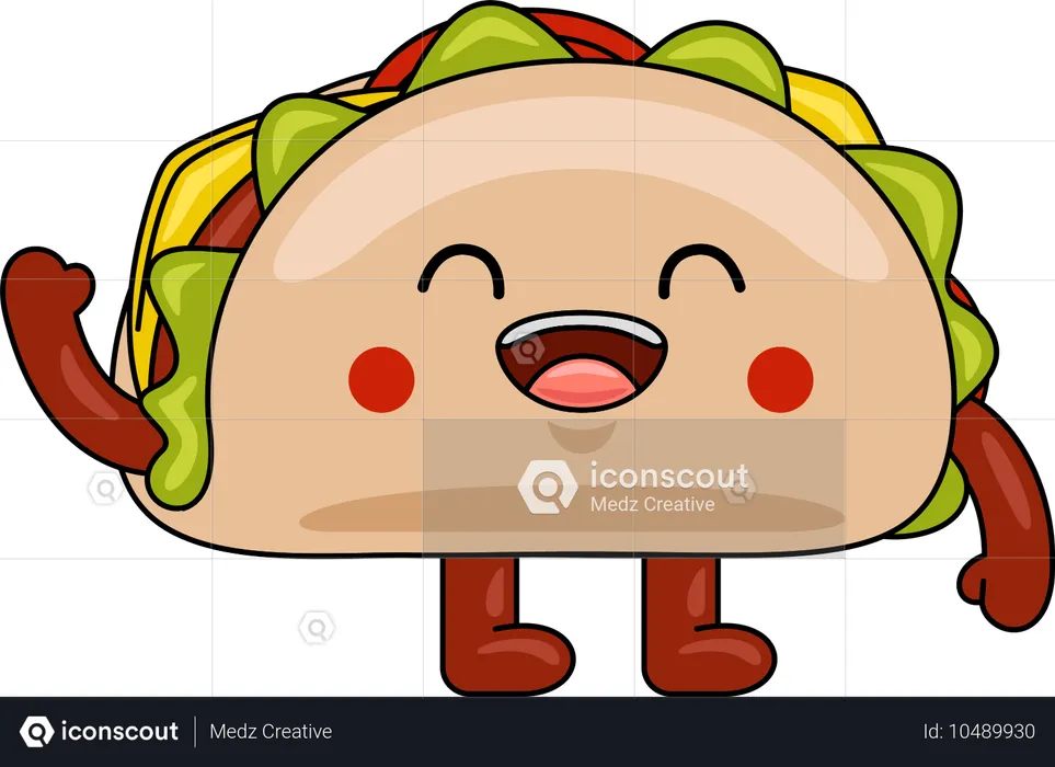 Taco Mascot  Illustration