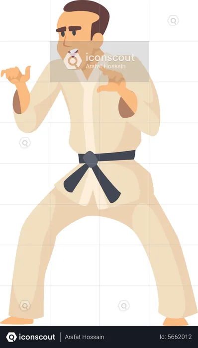 Taekwondo fighter  Illustration