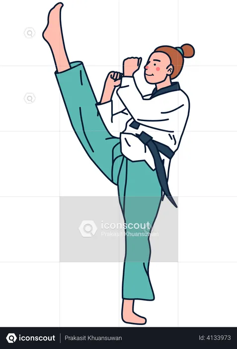 Taekwondo player  Illustration