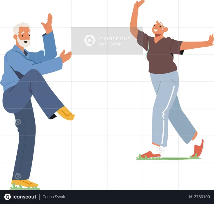 Tai Chi Classes for Elderly People  Illustration