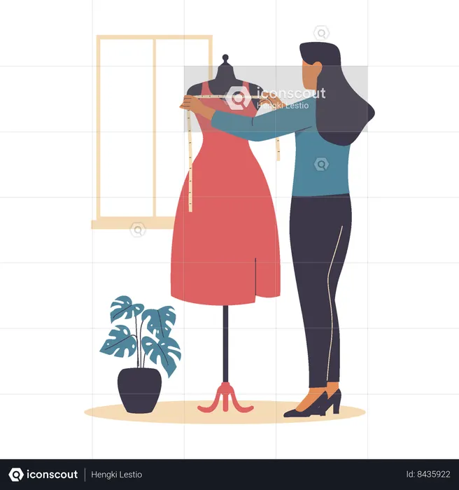 Tailor woman  Illustration