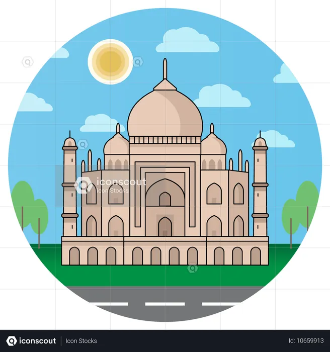 Taj Mahal Agra  Ilustración