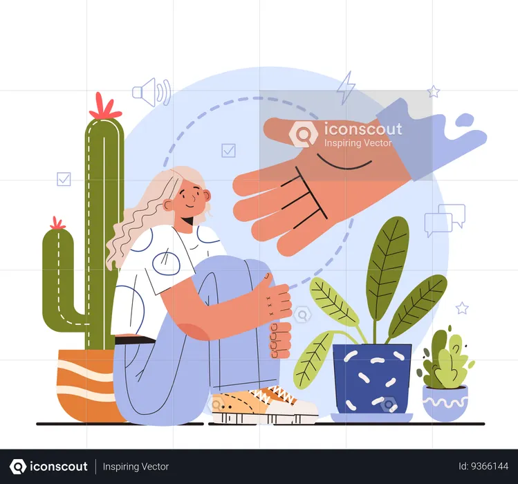 Take care and help people around you  Illustration