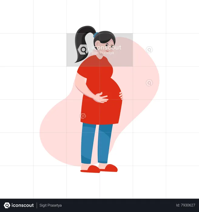 Take Care Of Pregnant Women  Illustration