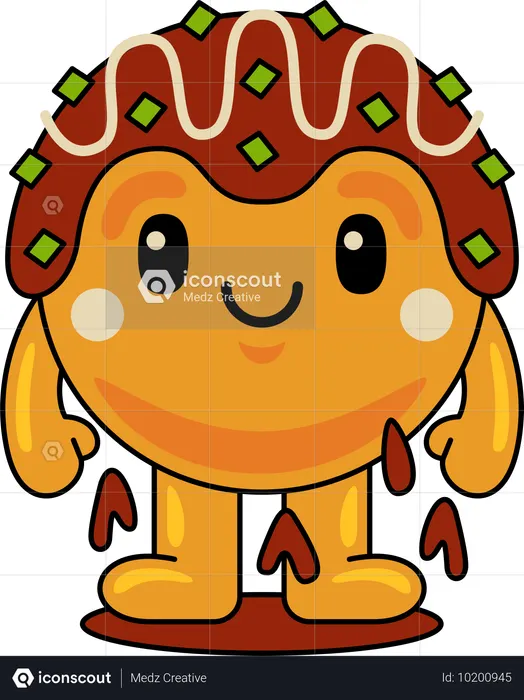 Takoyaki-Maskottchen  Illustration