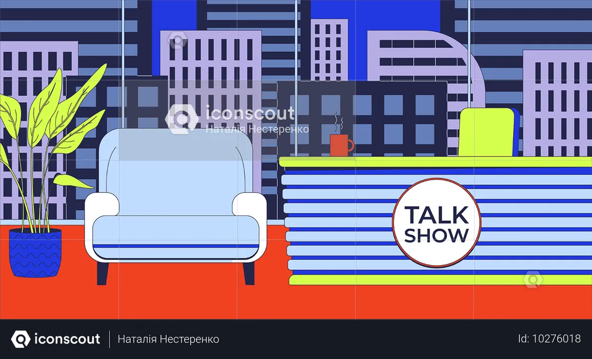 Talk show studio  Illustration