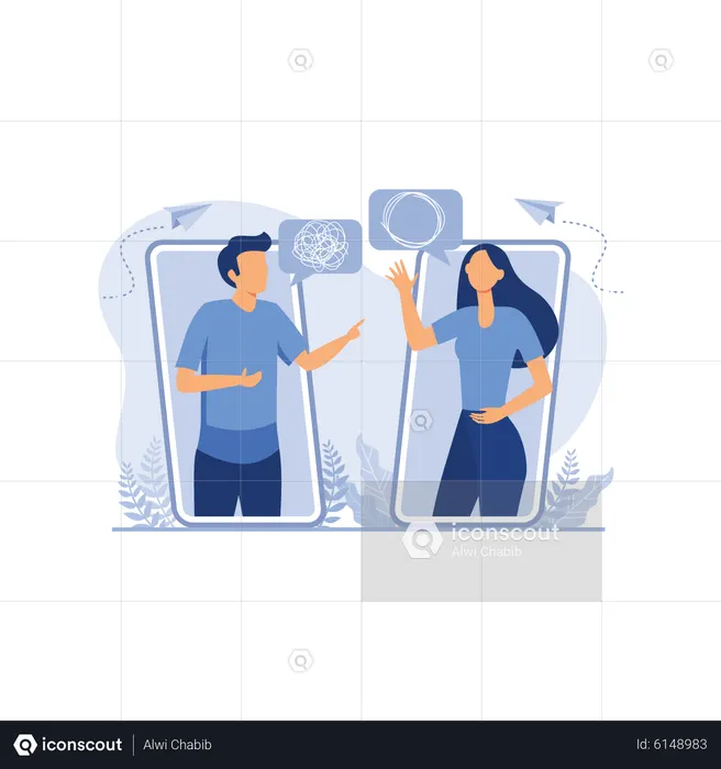 Tangled and untangled tangle. abstract metaphor, business problem solving concept, online communication problem and question resolution vector flat modern design illustration  Illustration