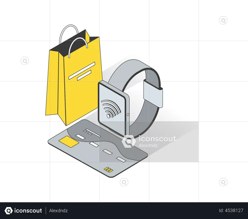 Tap and pay payment  Illustration