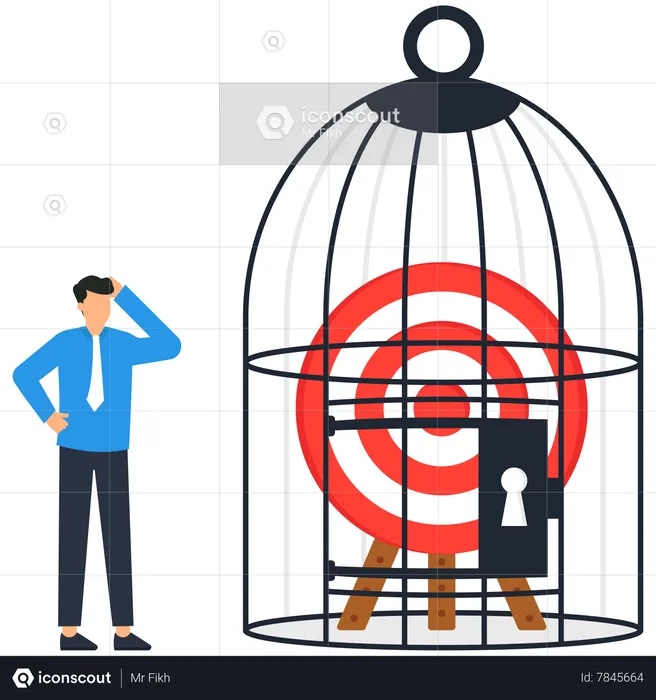 Target board inside the cage  Illustration