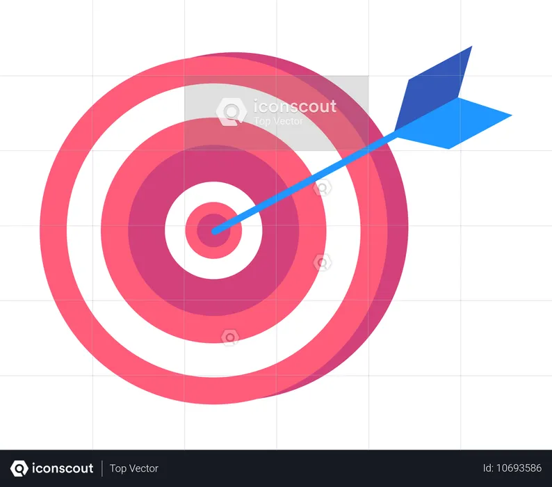 Target with Arrow for Success  Illustration